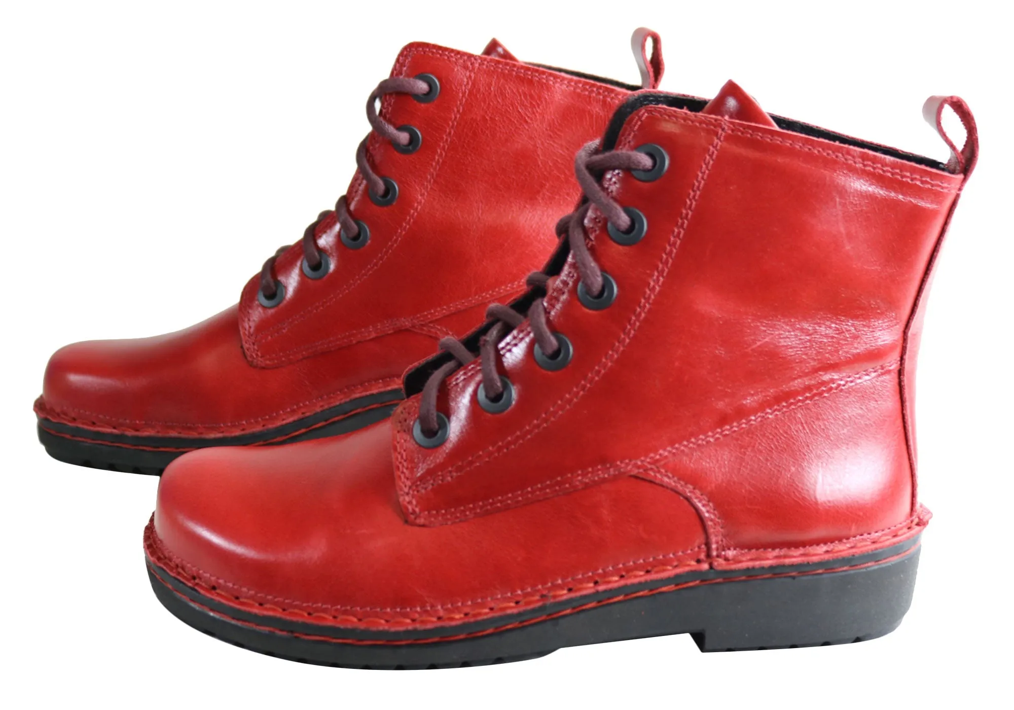 Naot Claudia Womens Leather Comfortable Supportive Lace Up Boots