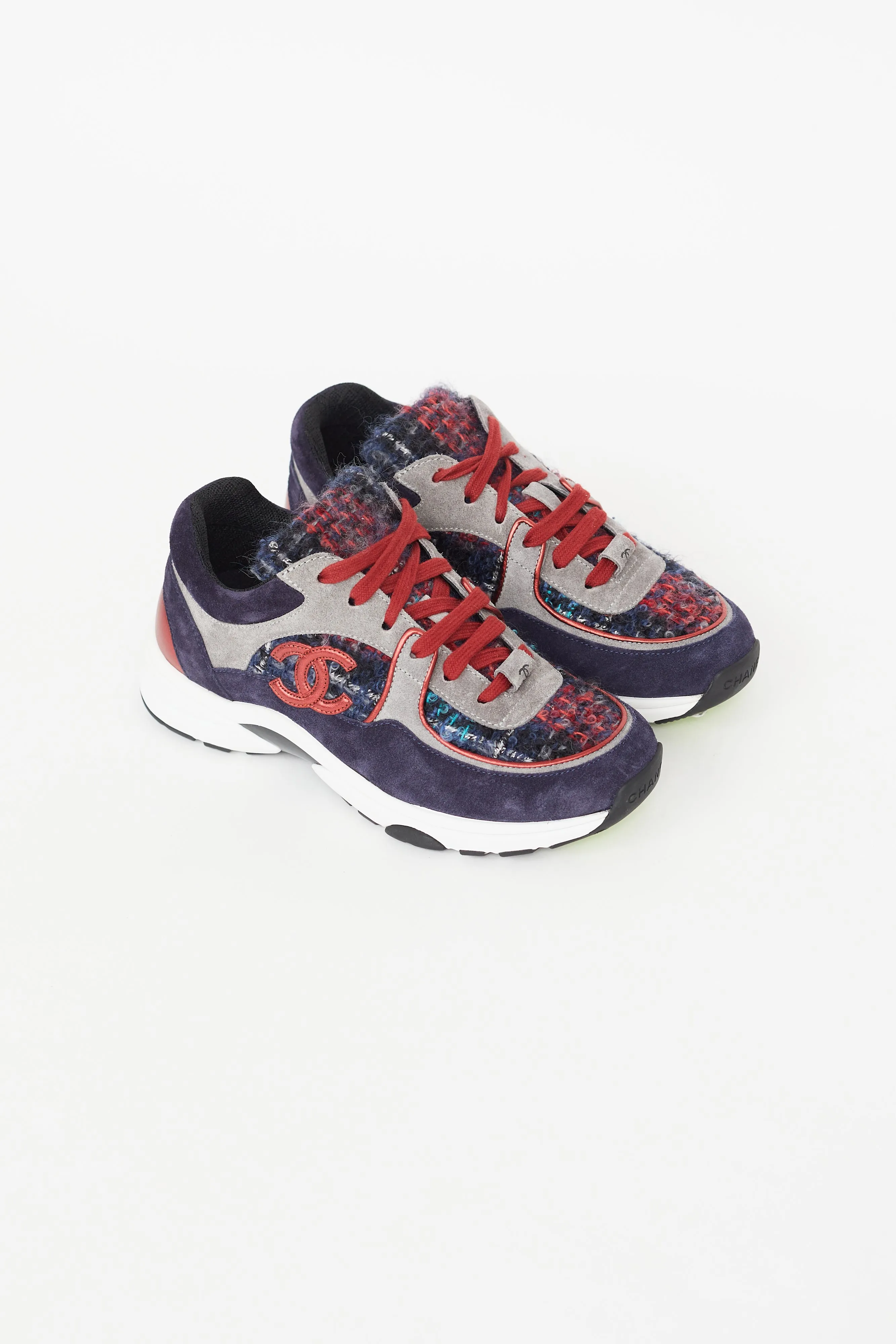 Navy & Multicolour Tweed CC Sneaker