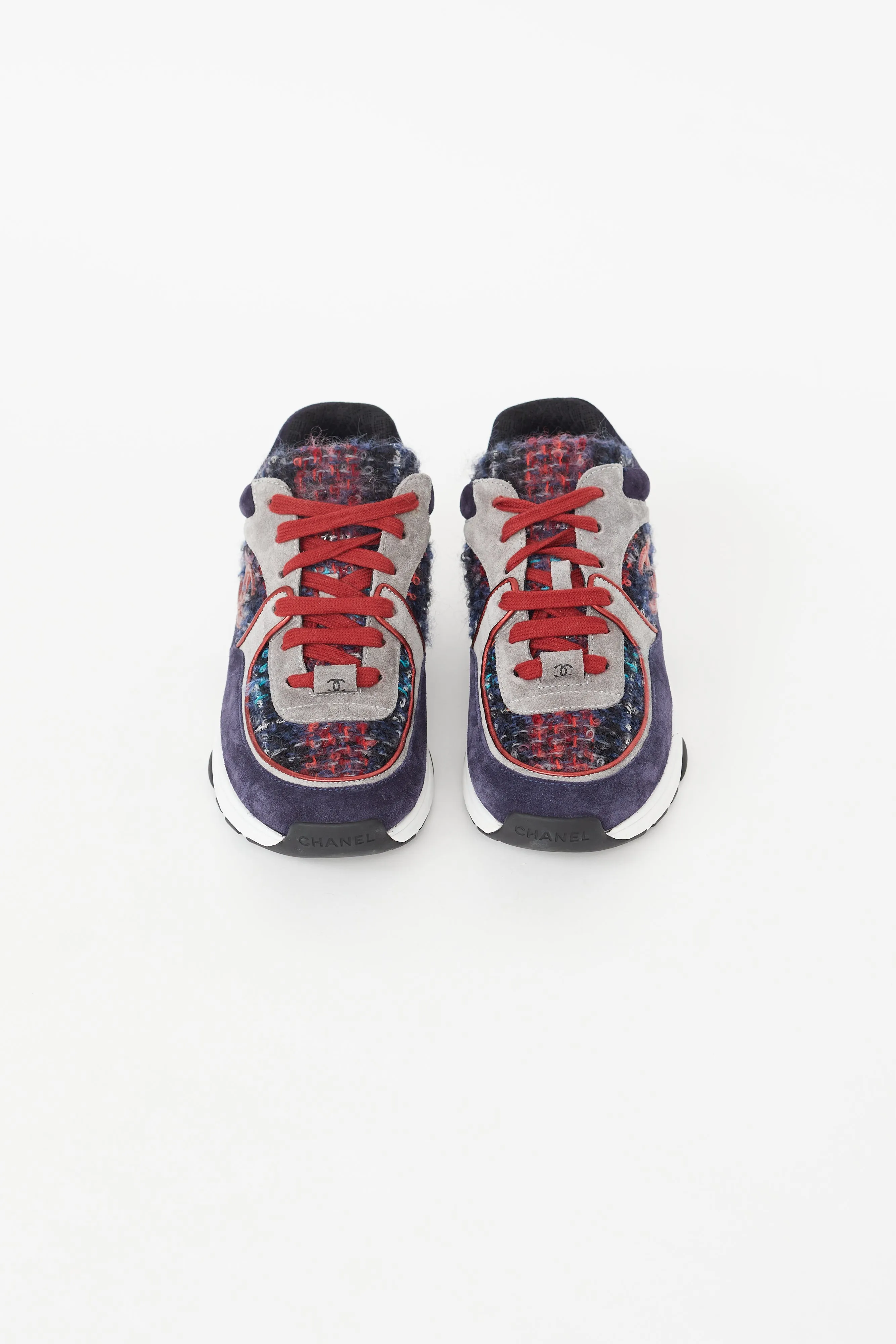 Navy & Multicolour Tweed CC Sneaker
