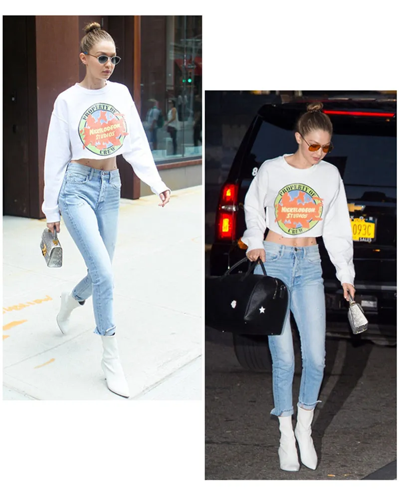 New 2018 Women Socks Slip On Ankle Leather White Boots