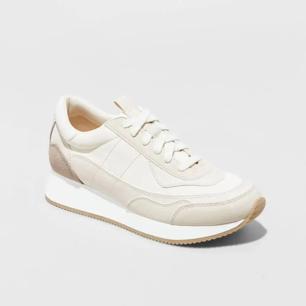 New - Universal Thread Women's Low Top Lace-Up Sneakers Memory Foam Insole Design