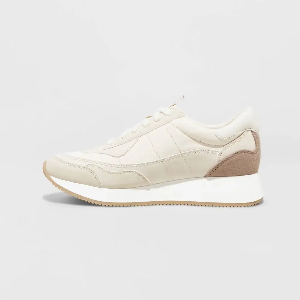 New - Universal Thread Women's Low Top Lace-Up Sneakers Memory Foam Insole Design