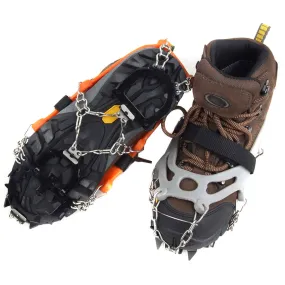 One Pair 12 Teeth Claws Crampons - Non-slip Stainless Steel Chain
