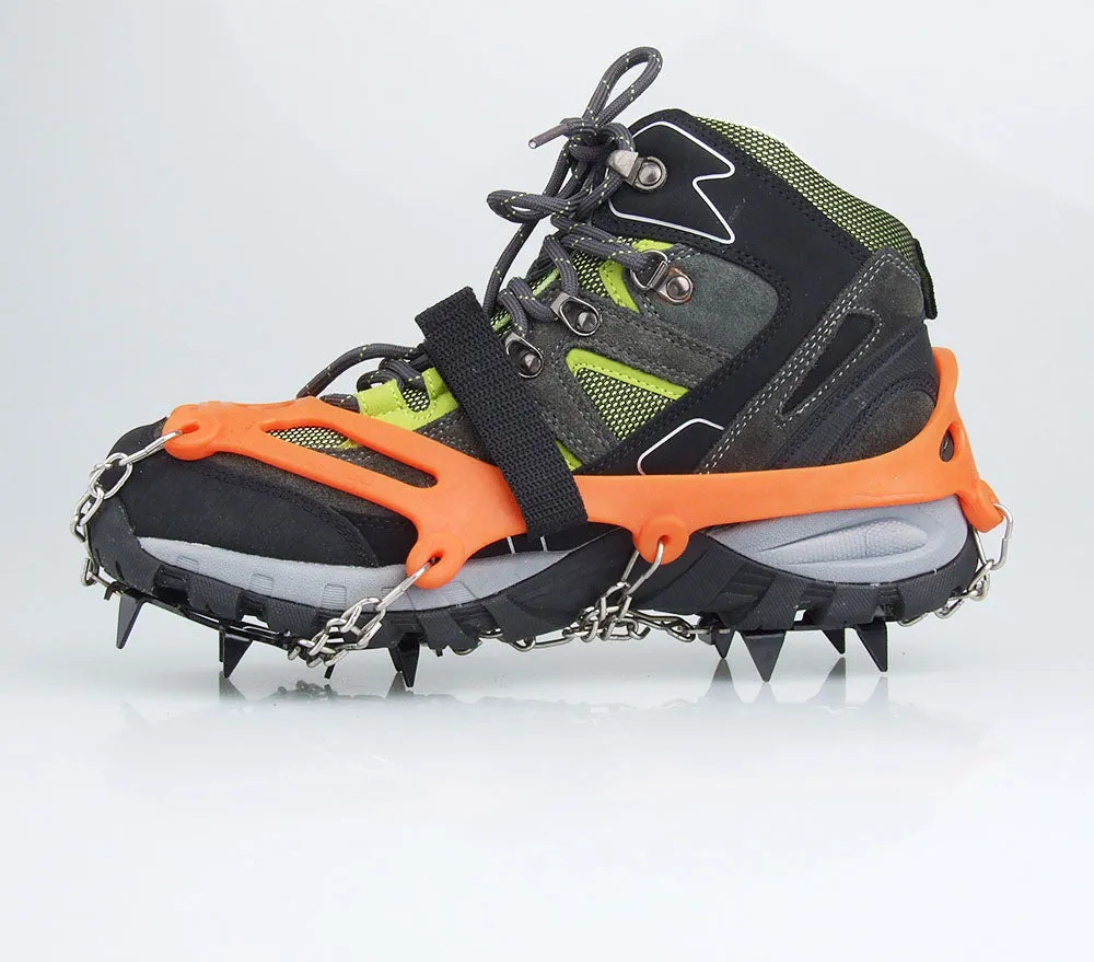 One Pair 12 Teeth Claws Crampons - Non-slip Stainless Steel Chain