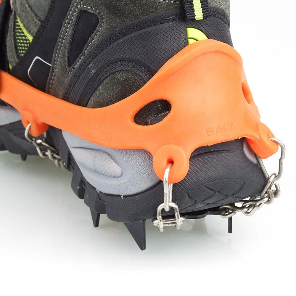 One Pair 12 Teeth Claws Crampons - Non-slip Stainless Steel Chain