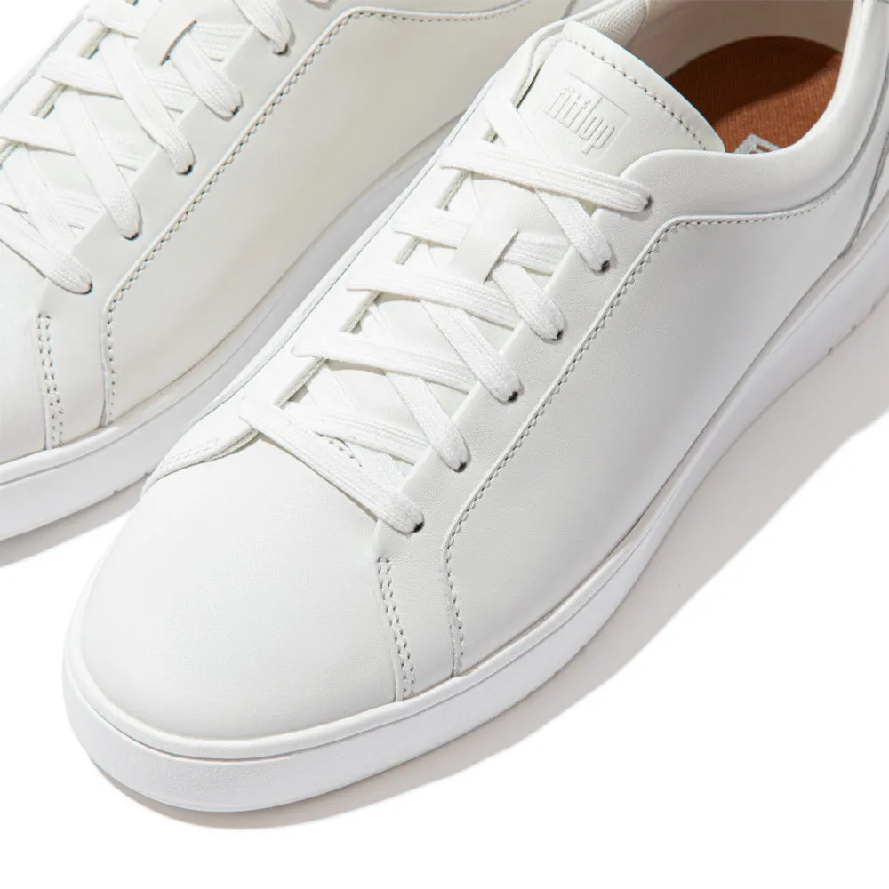 Rally Lace-Up Leather Sneaker in Urban White