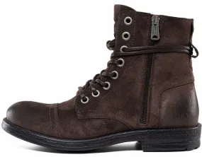 Replay Pack Suede Dark Brown Mens Suede Army Ankle Boots
