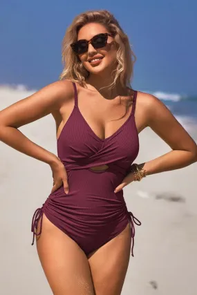 Retro Twist Front Bathing Suit