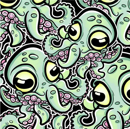 Spacefish Army Eco-friendly Cookie Octopus Dive Socks