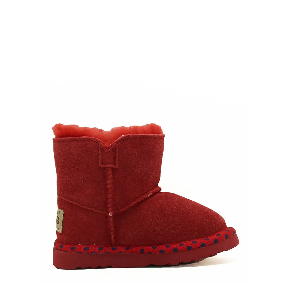 Spotted Crystal Kids Boot - Red