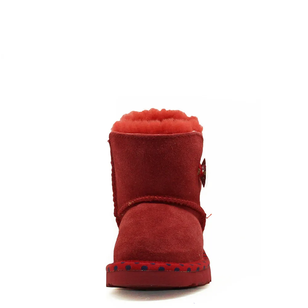 Spotted Crystal Kids Boot - Red