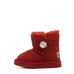 Spotted Crystal Kids Boot - Red