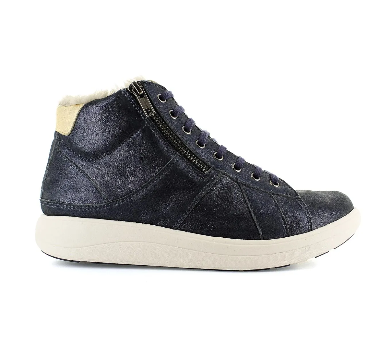 Strive Women's Chatsworth II Leather Ankle Boots Navy Sparkle