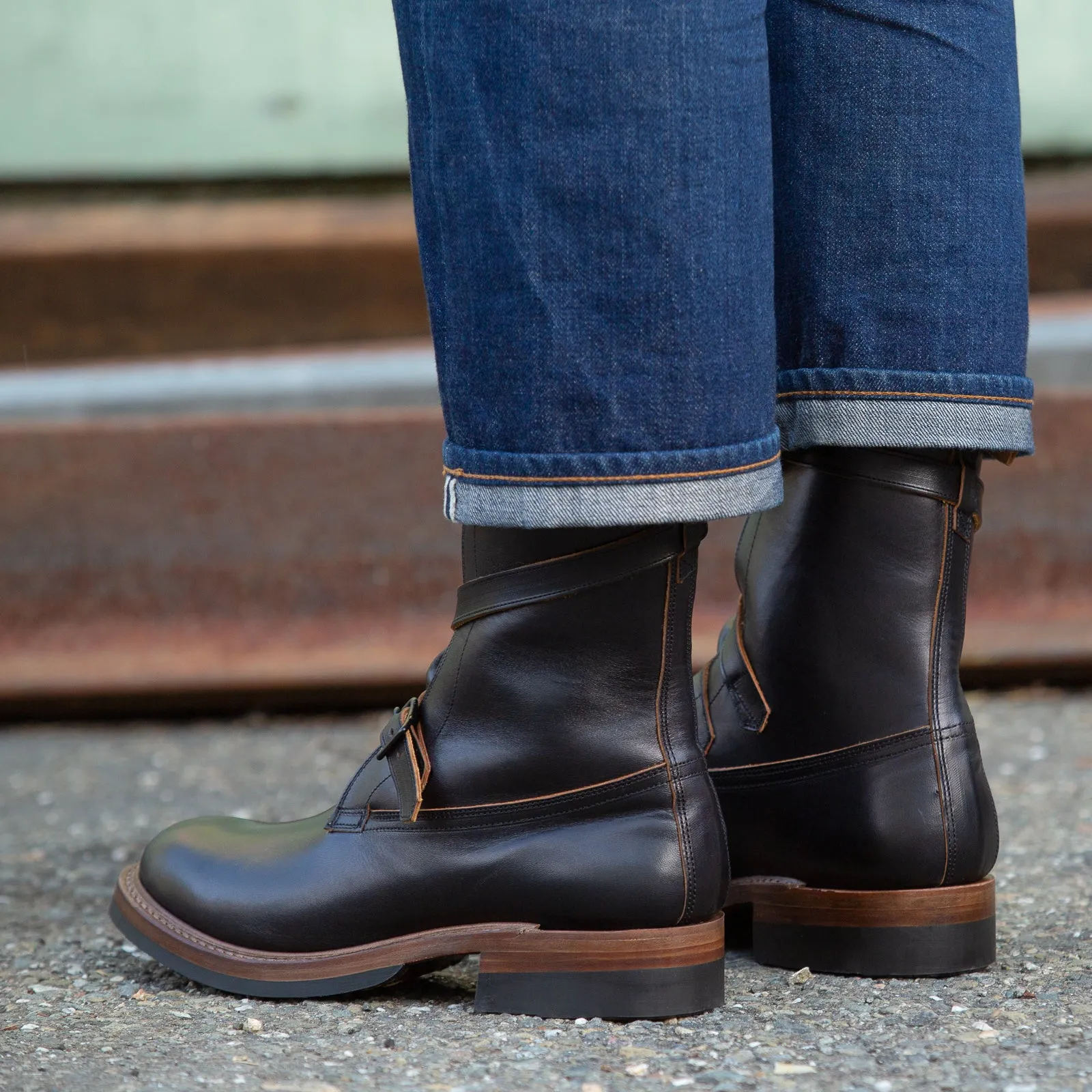 Tanker Boots - Black Horsehide