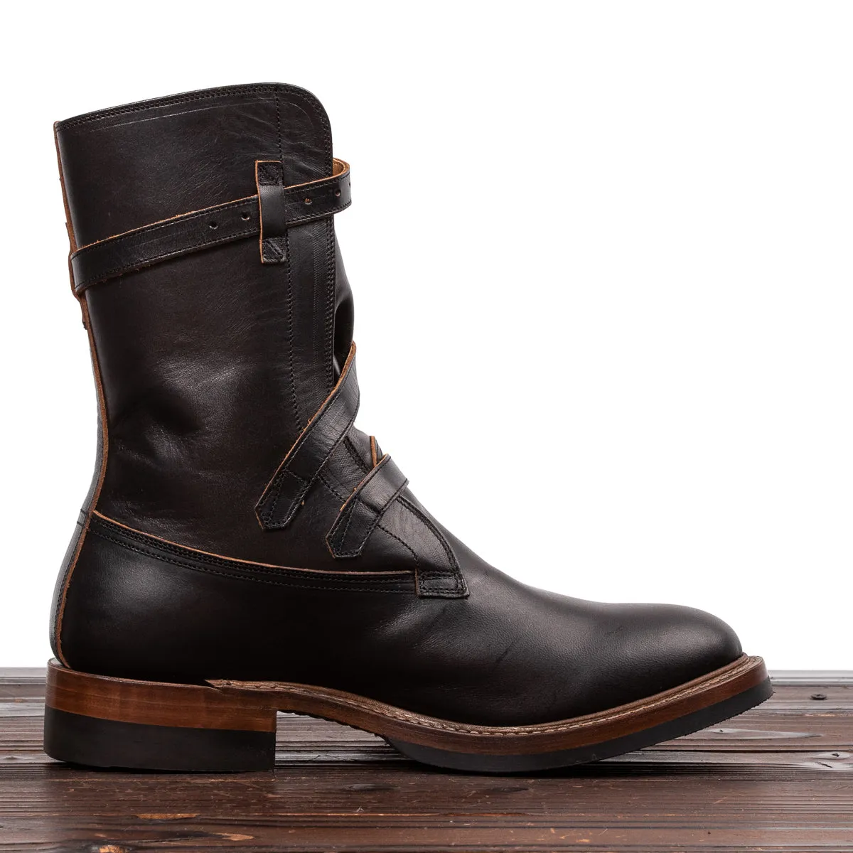 Tanker Boots - Black Horsehide