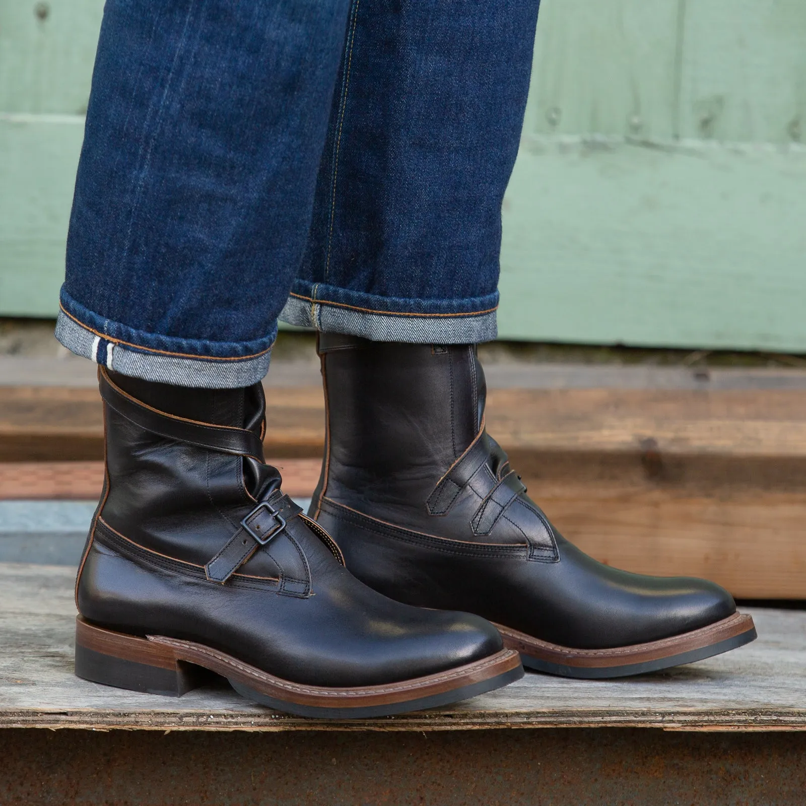 Tanker Boots - Black Horsehide