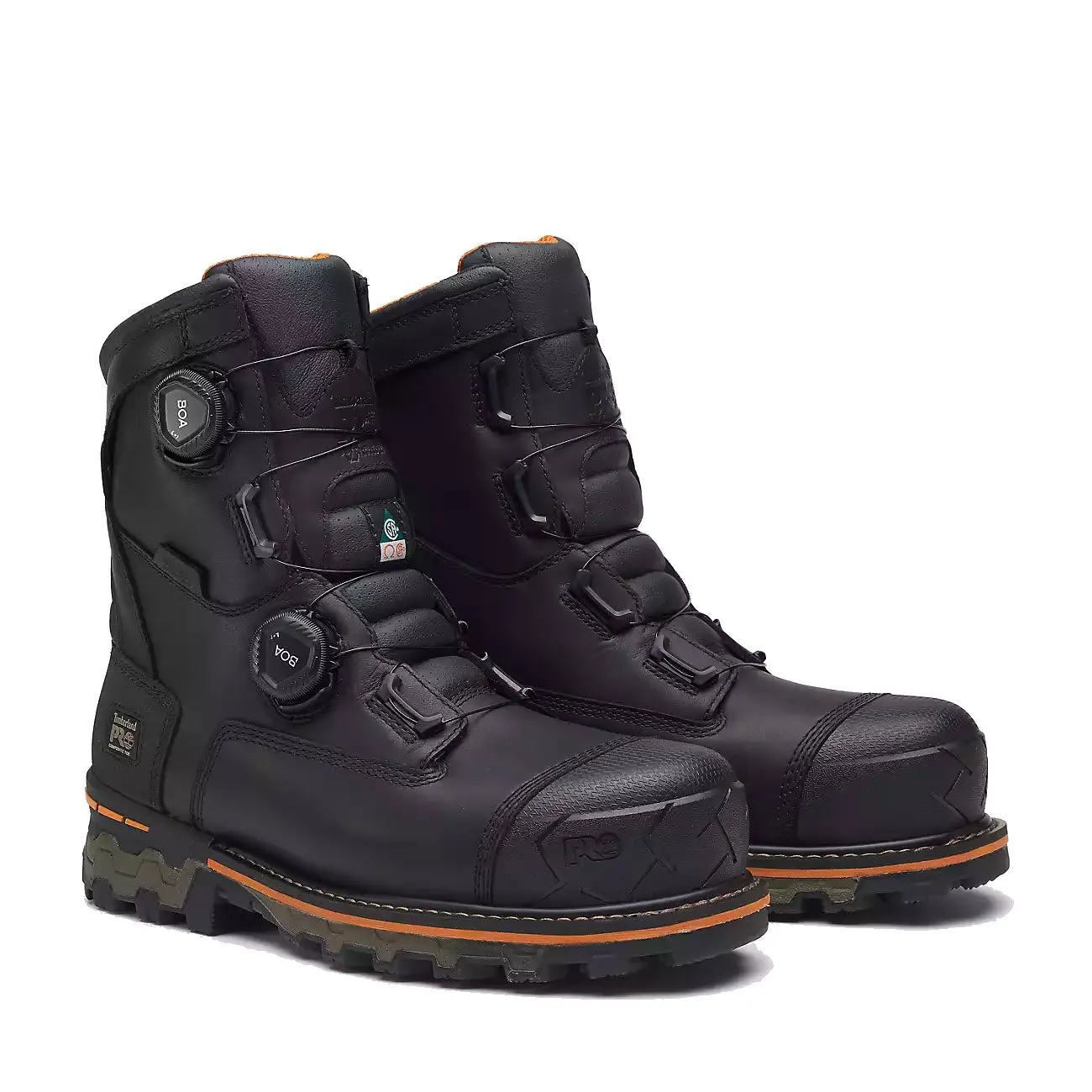 TIMBERLAND COMPOSITE TOE 8 INCH BOONDOCK BOA WATERPROOF INSUL PR BOOT BLACK - MENS