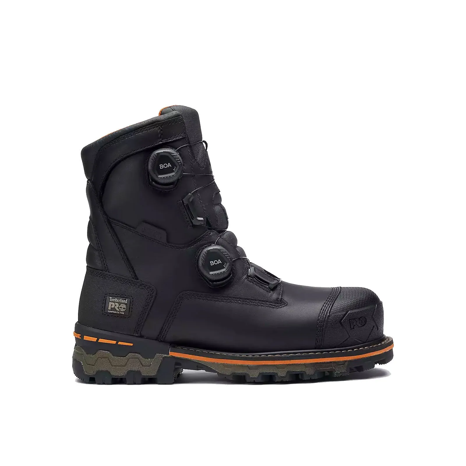 TIMBERLAND COMPOSITE TOE 8 INCH BOONDOCK BOA WATERPROOF INSUL PR BOOT BLACK - MENS