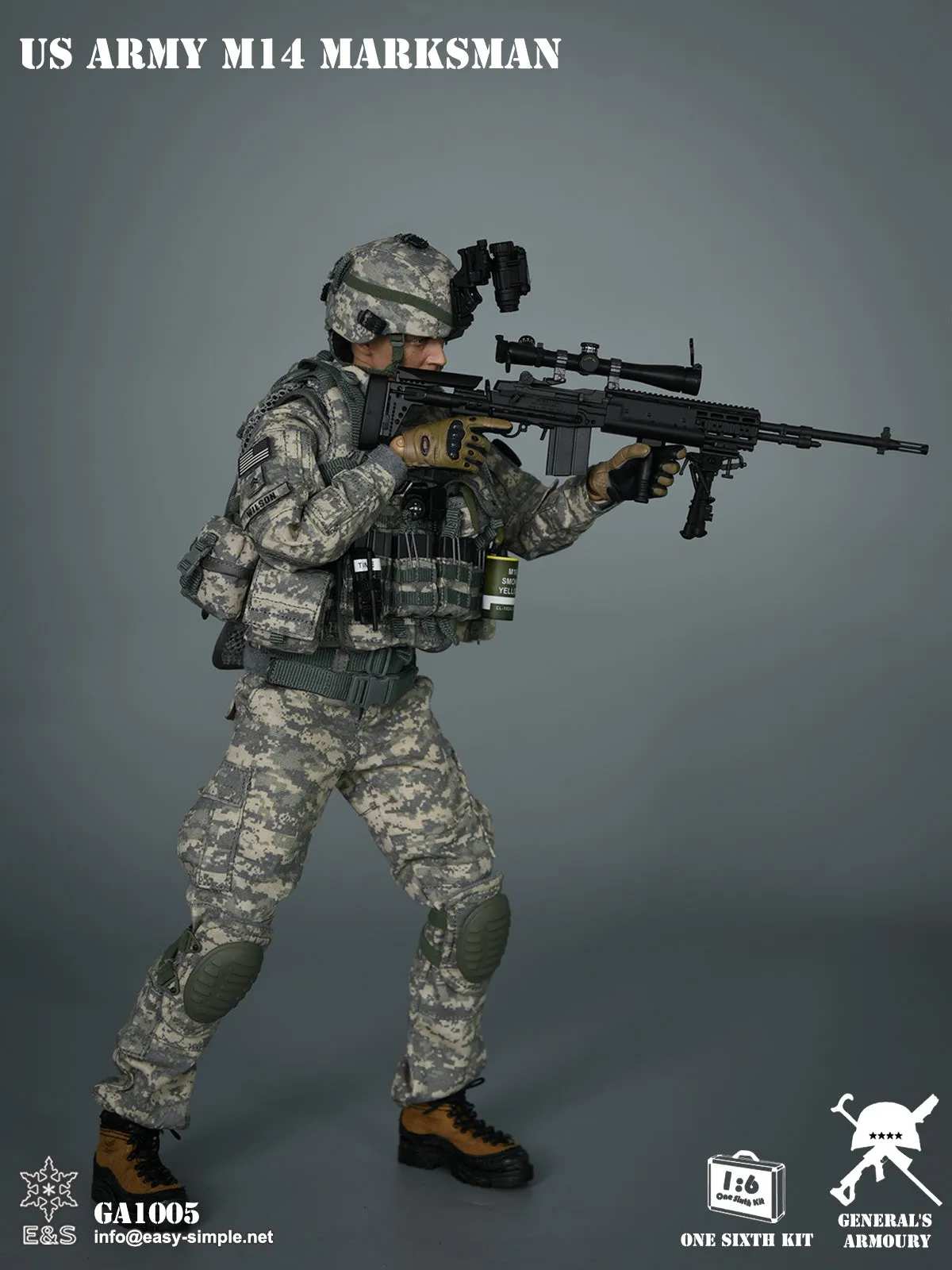 US Army M14 Marksman - Tan & Black Boots (Peg Type)