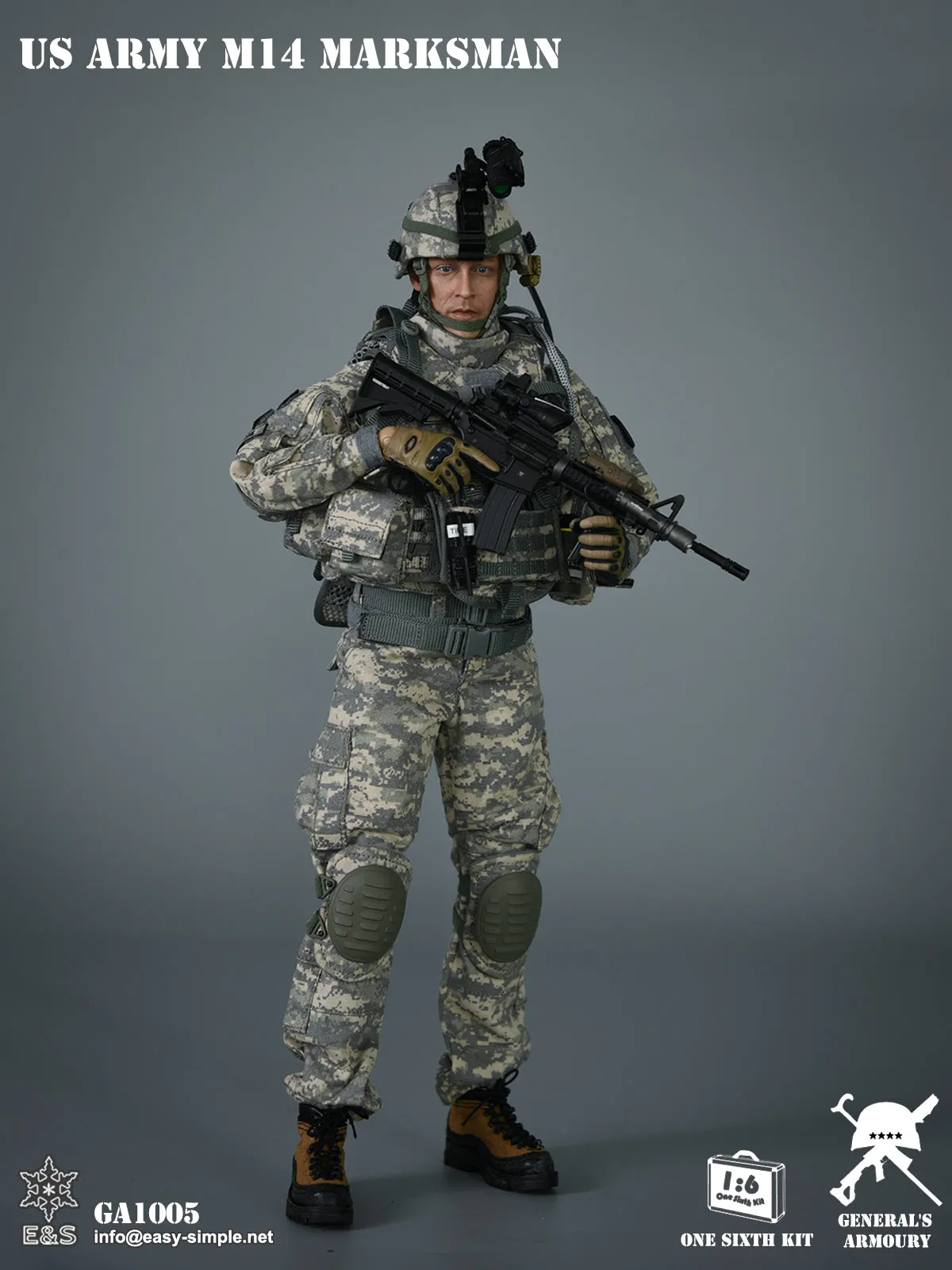 US Army M14 Marksman - Tan & Black Boots (Peg Type)