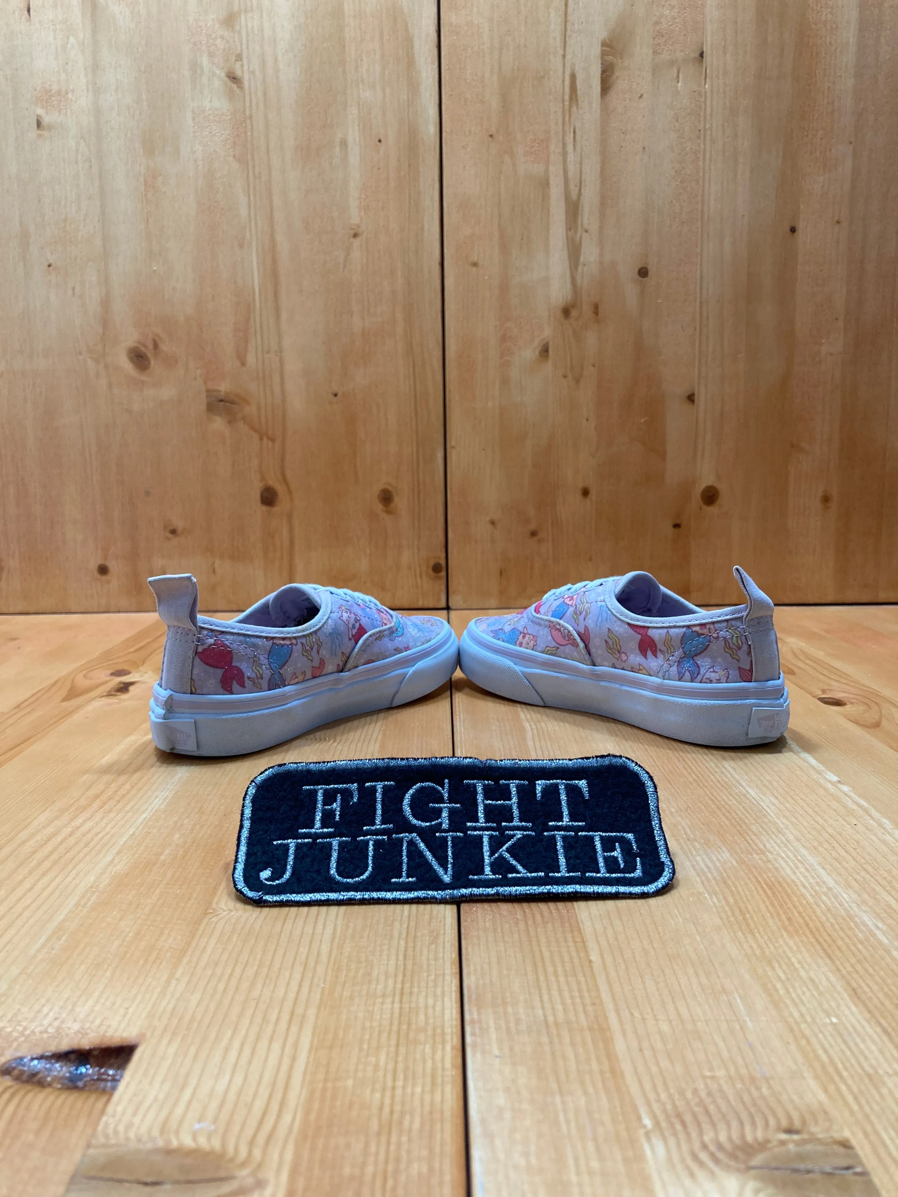 VANS OLD SCHOOL MERMAID GLITTER Kids Size 12 Low Top Fabric Shoes Sneakers Light Pink White