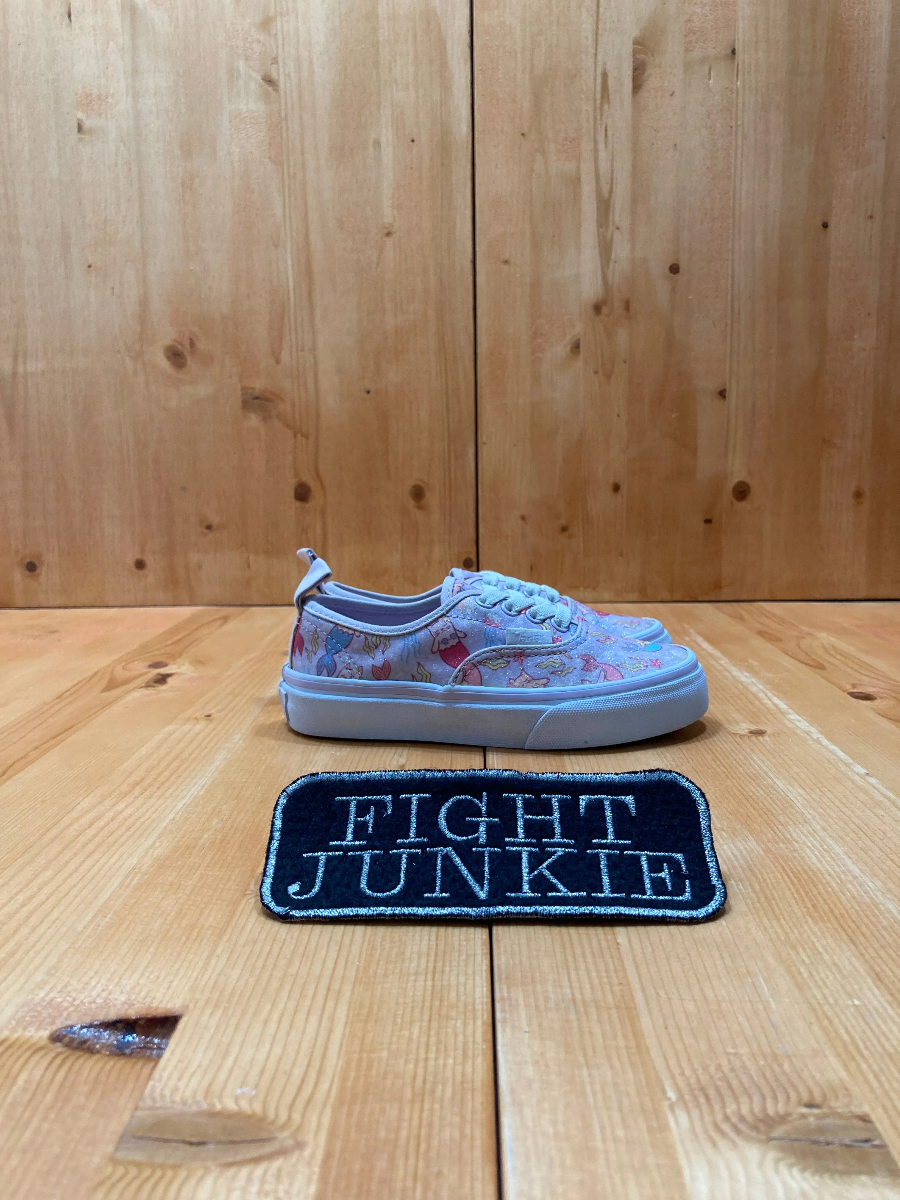 VANS OLD SCHOOL MERMAID GLITTER Kids Size 12 Low Top Fabric Shoes Sneakers Light Pink White