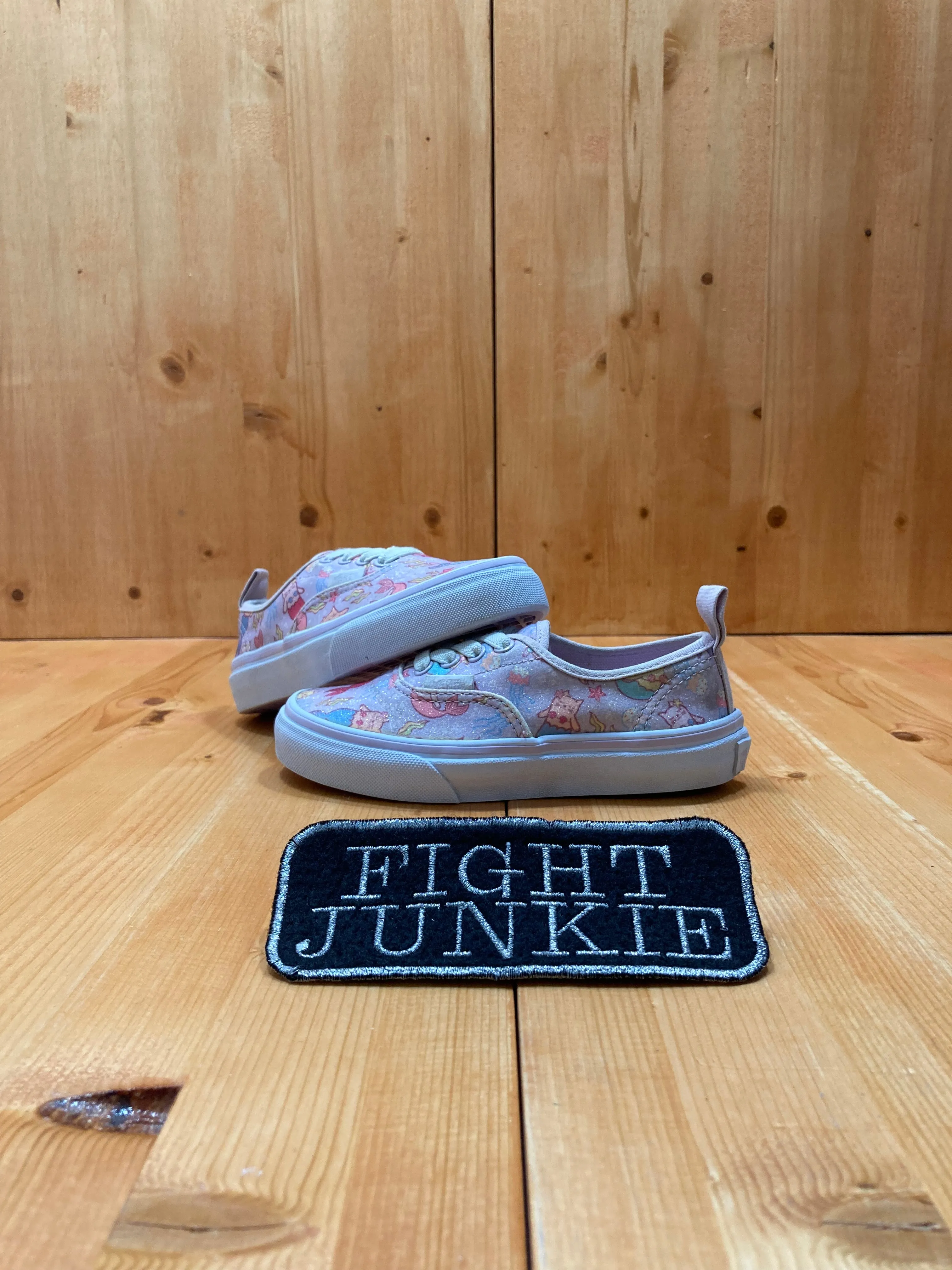 VANS OLD SCHOOL MERMAID GLITTER Kids Size 12 Low Top Fabric Shoes Sneakers Light Pink White