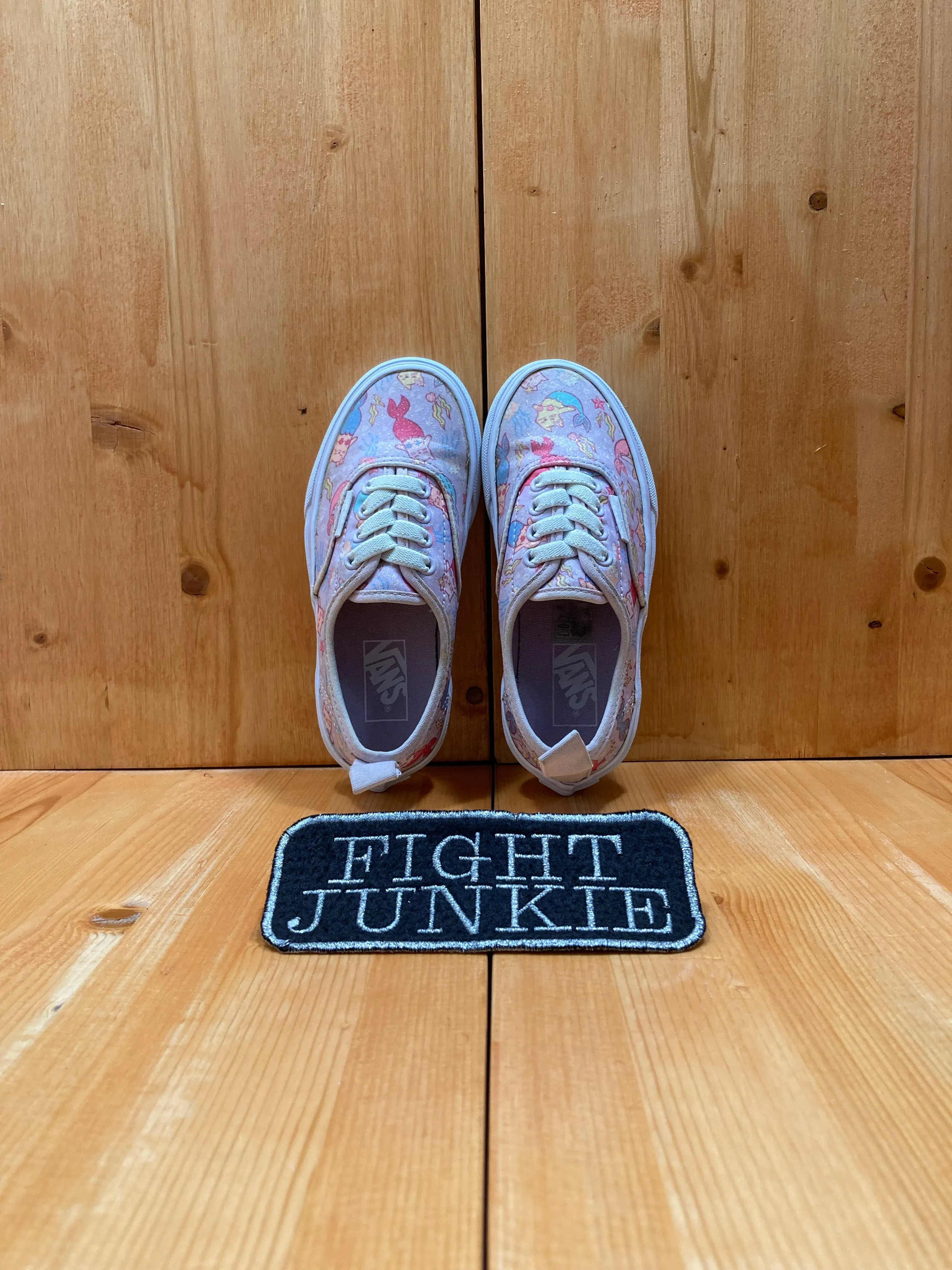 VANS OLD SCHOOL MERMAID GLITTER Kids Size 12 Low Top Fabric Shoes Sneakers Light Pink White