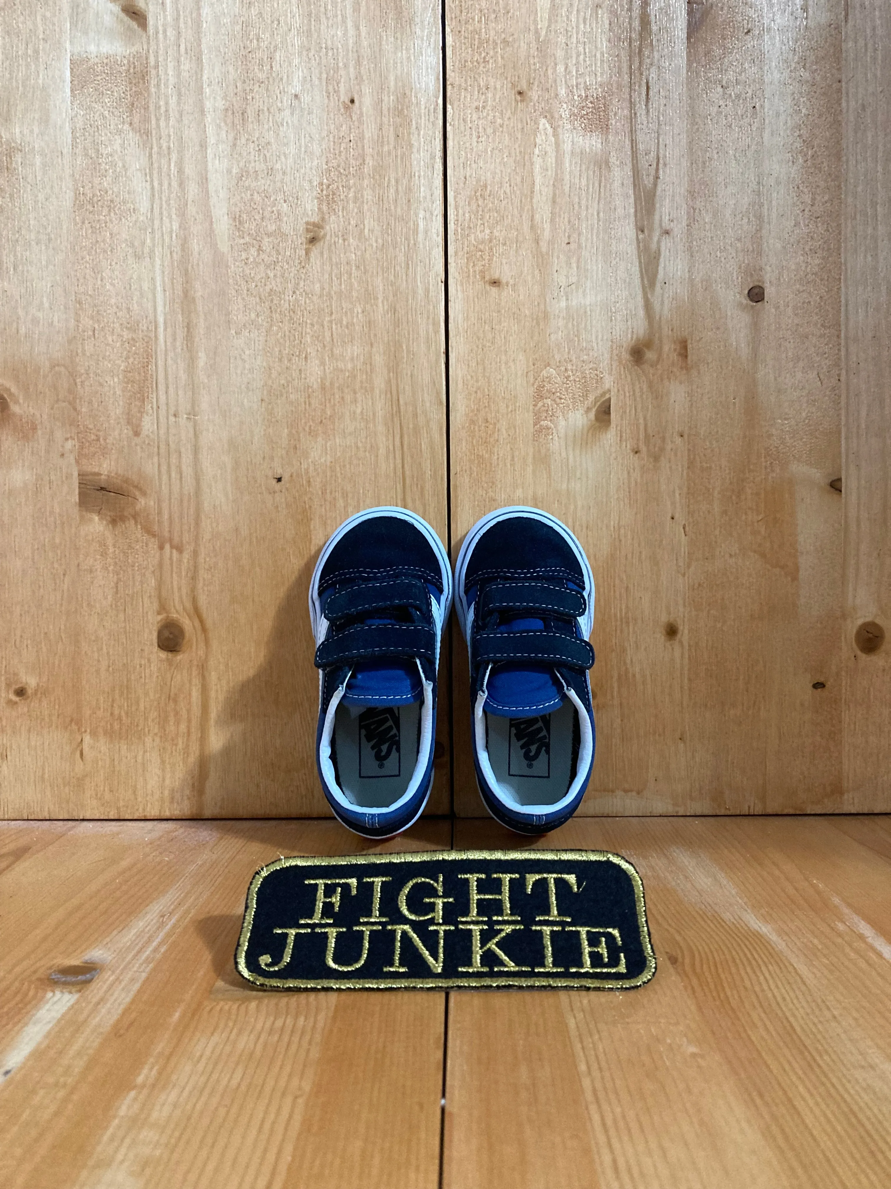 VANS OLD SKOOL Infant Baby Size 7 Canvas & Suede Shoes Sneakers Blue