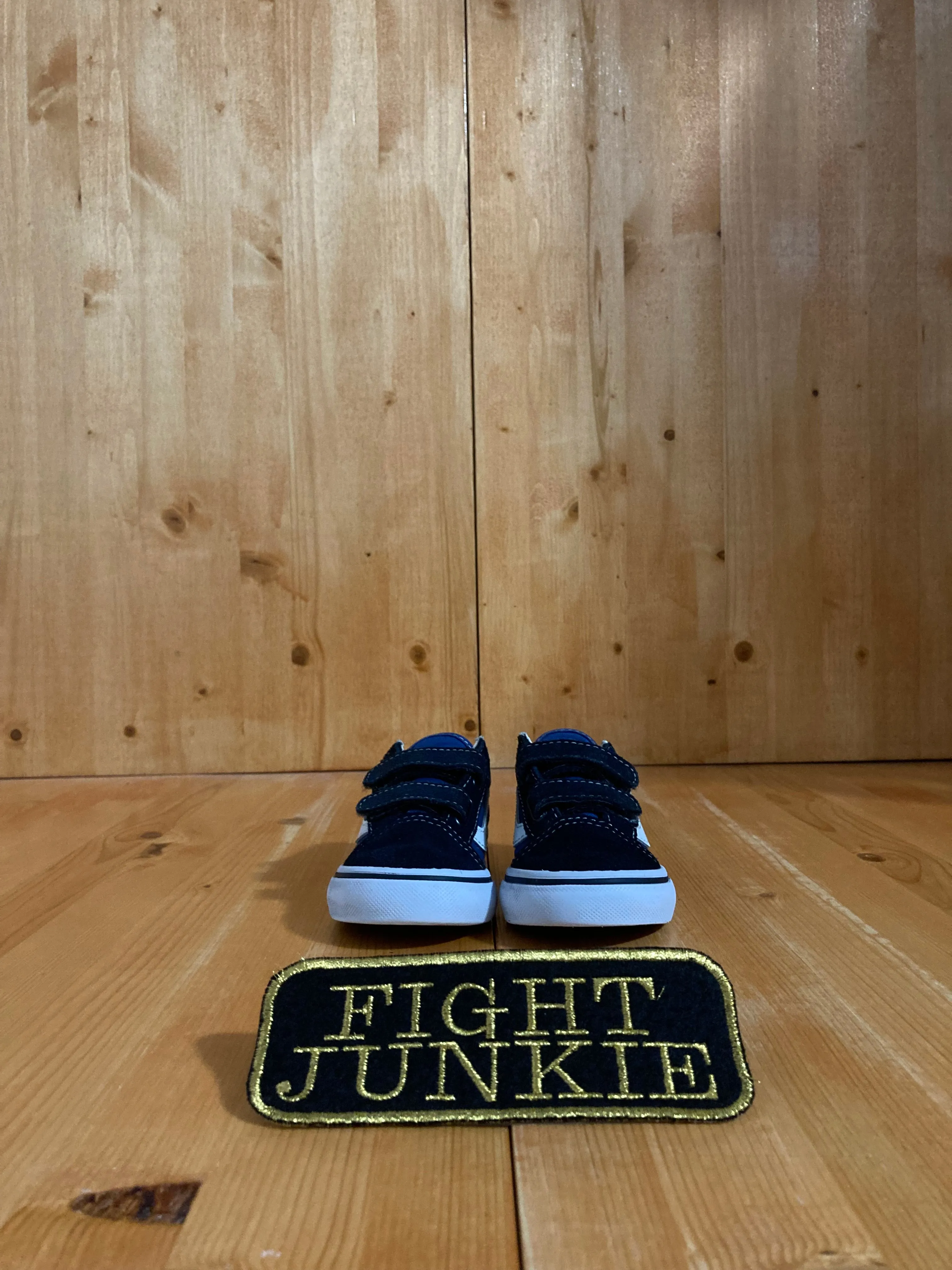 VANS OLD SKOOL Infant Baby Size 7 Canvas & Suede Shoes Sneakers Blue
