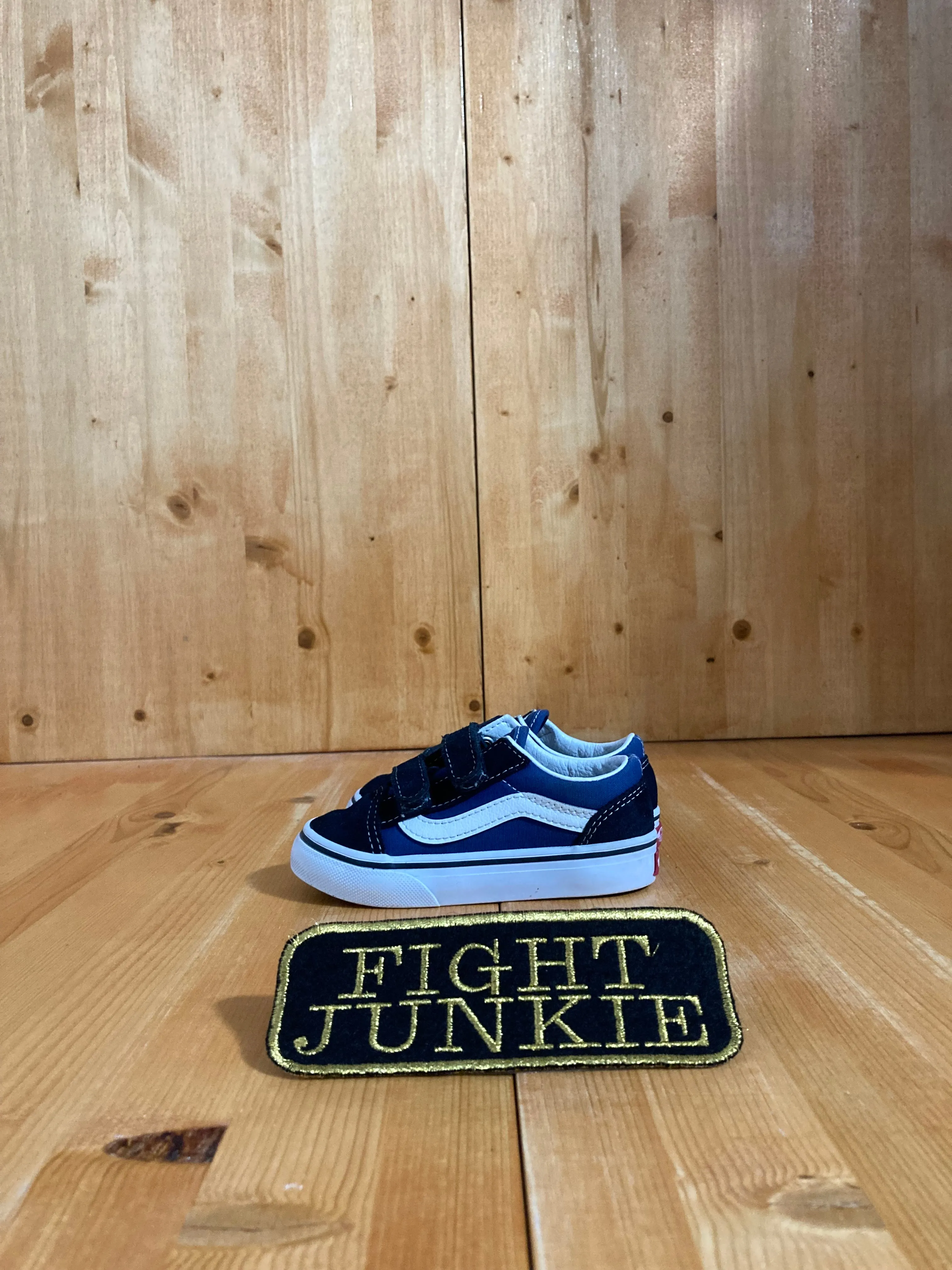 VANS OLD SKOOL Infant Baby Size 7 Canvas & Suede Shoes Sneakers Blue