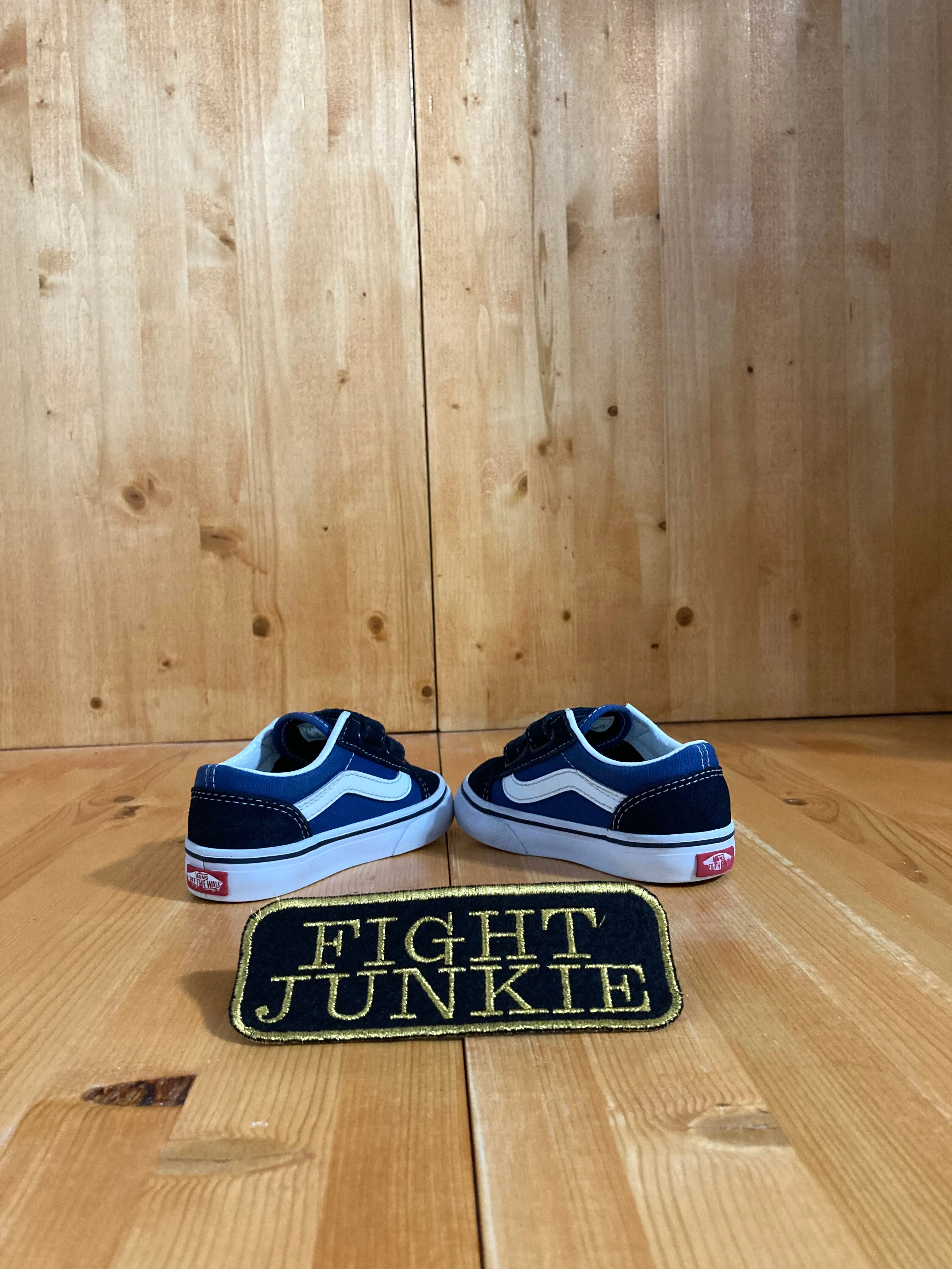 VANS OLD SKOOL Infant Baby Size 7 Canvas & Suede Shoes Sneakers Blue