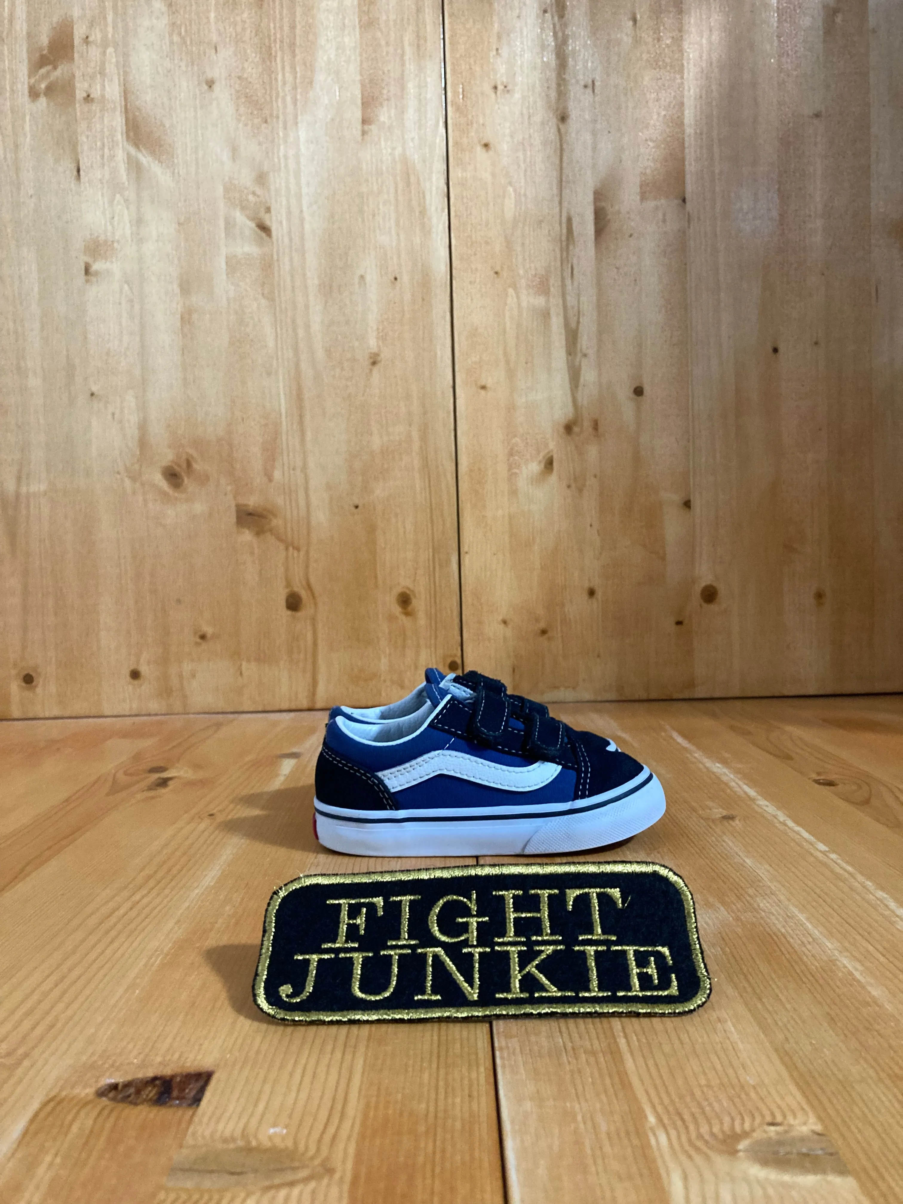 VANS OLD SKOOL Infant Baby Size 7 Canvas & Suede Shoes Sneakers Blue
