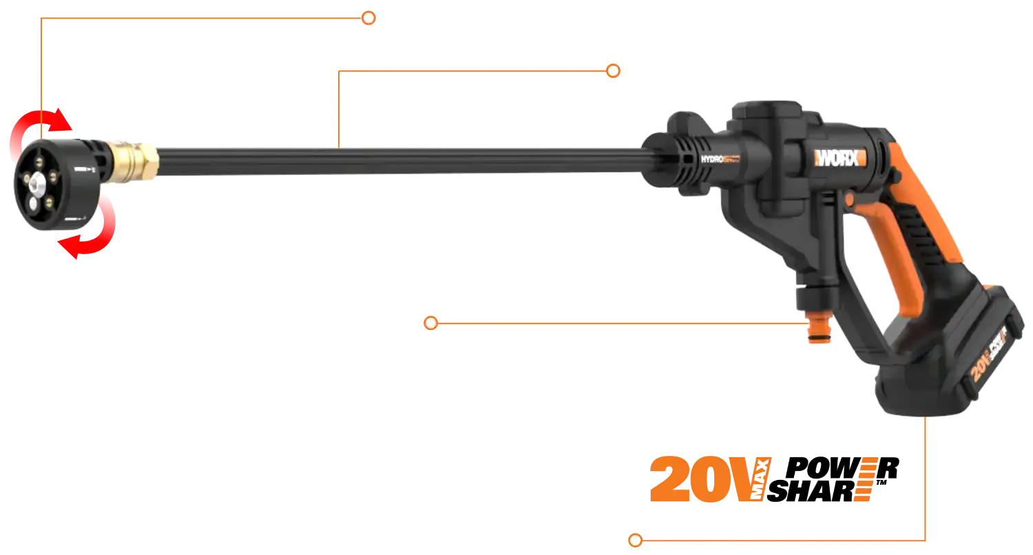 Worx WG629E.1 HYDROSHOT Cordless Portable Pressure Washer 20V MAX
